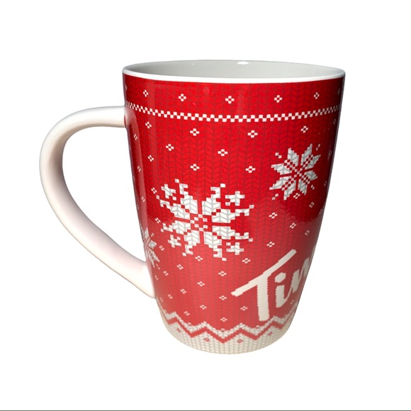Tim Hortons Ltd 2015 Winter Sweater Snowflake Motif Holiday Mug Cup No. 015 - Picture 5 of 7